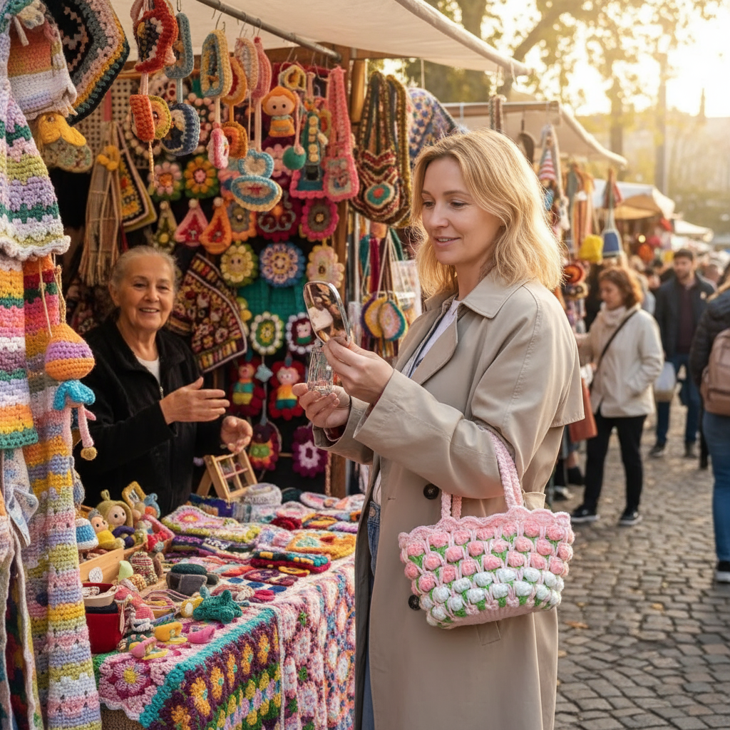 Handmade Tulip Crochet Bag