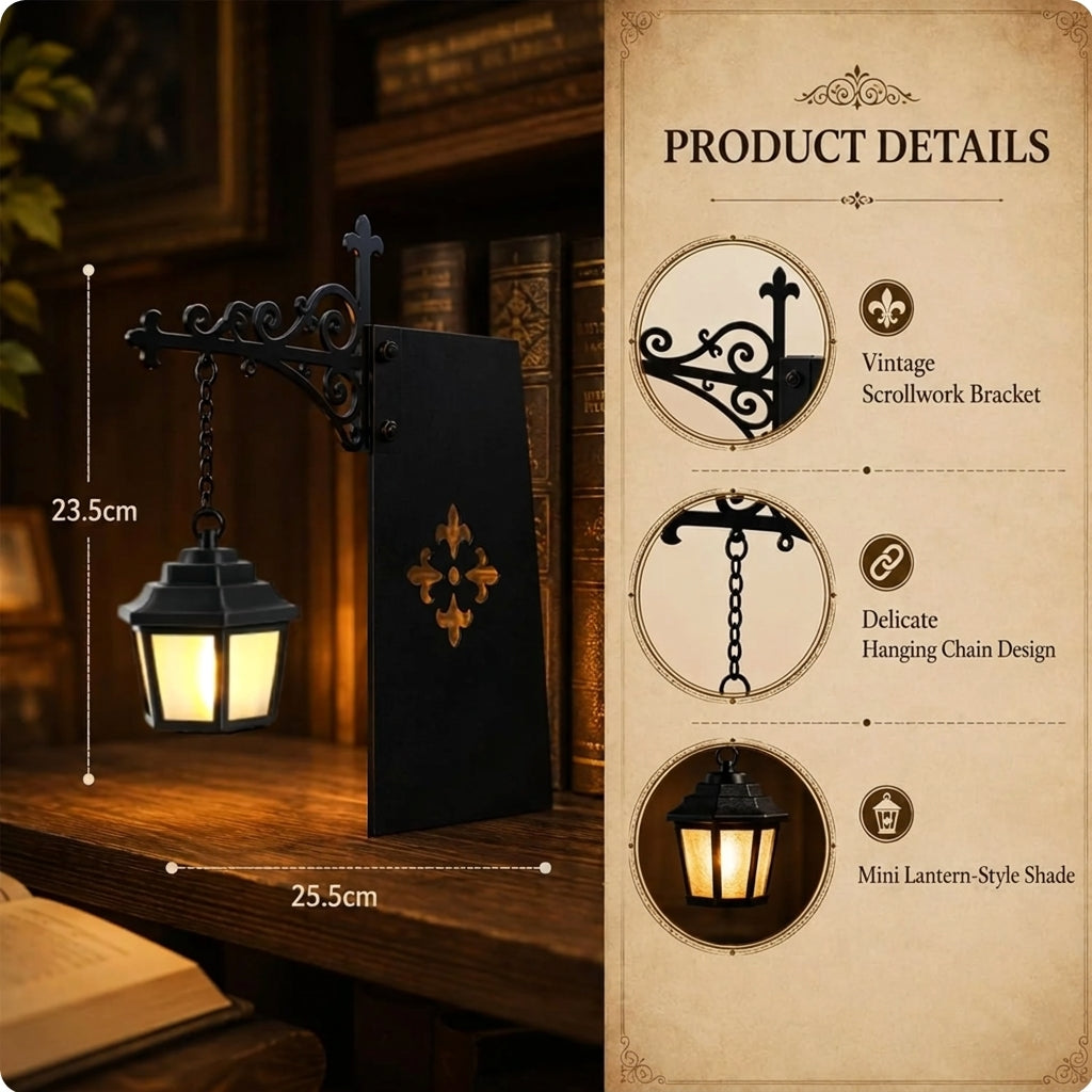 Mini Library Lantern Book Shelf Lamp