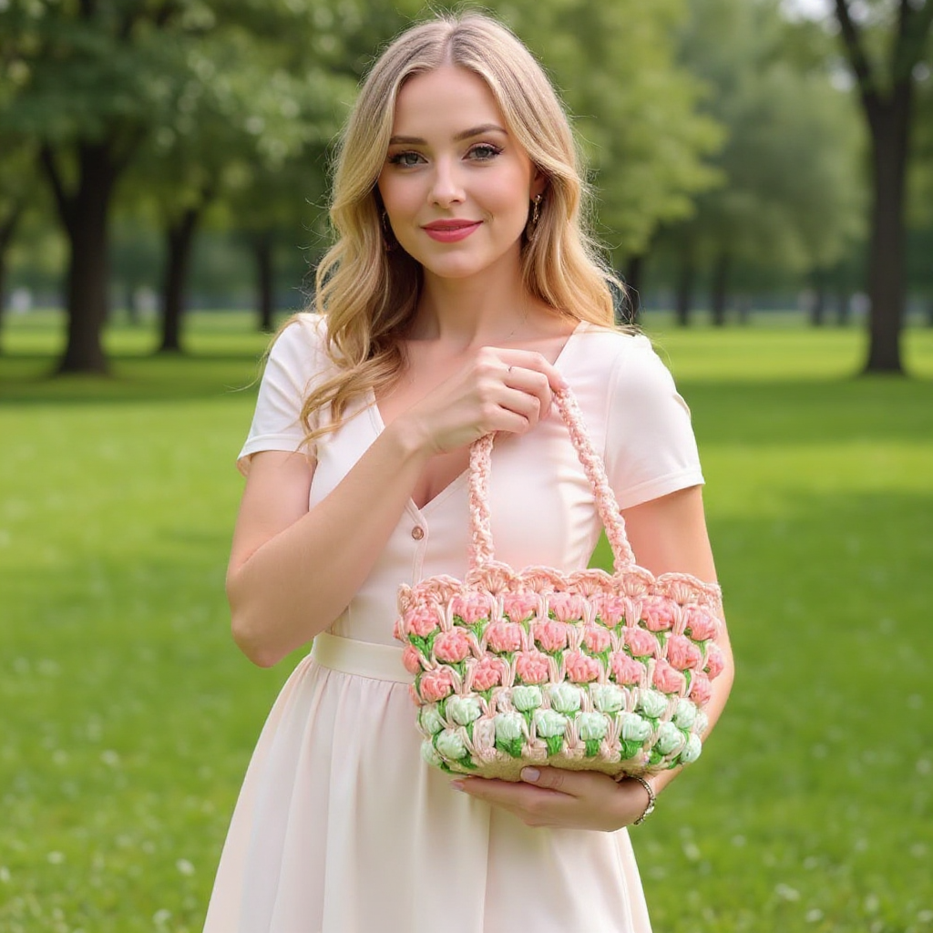 Handmade Tulip Crochet Bag