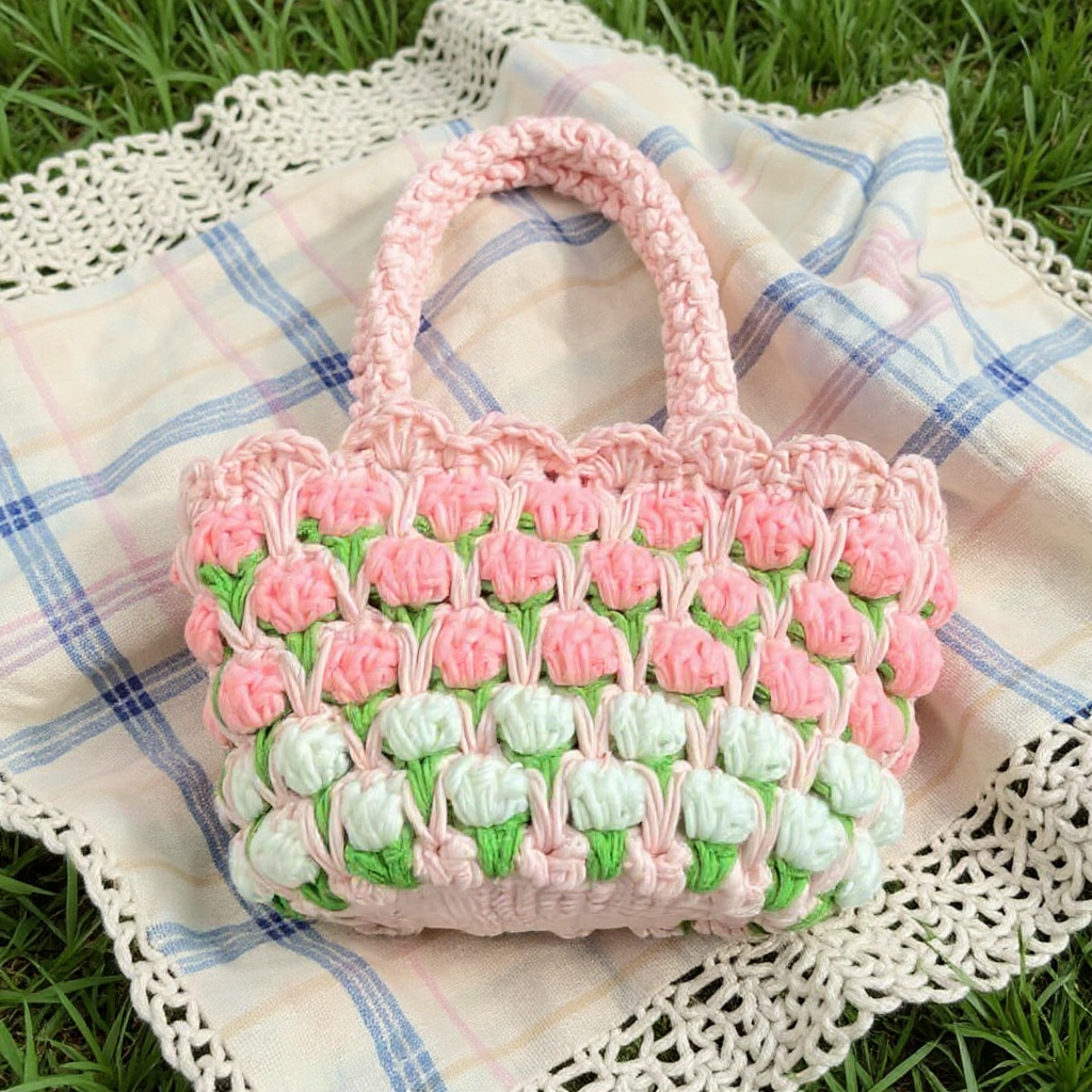 Handmade Tulip Crochet Bag